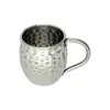 Fornecimento Transfronteiriço de Copos Moscow Mule, Copos de Coquetel de Aço Inoxidável, Copos em Formato de Tambor de Cobre Galvanizado Eletroliticamente Gravados, Taças de Vinho Personalizadas