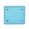 Fondo de Bolso Tejido DIY Cuadrado de 18 cm 64 Agujeros Textura Cruzada Accesorio de Fondo de Bolso Hecho a Mano Base de Placa de Cuero PU