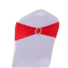 Flor Elástica para Respaldo de Silla, Funda Decorativa de Color Sólido para Respaldo de Silla, Moño, Aro de Correa con Hebilla de Diamante para Boda de Exposición