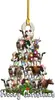 Nova Decoração de Árvore de Natal Animal DIY Pingente Pendurado Festa de Natal Presente
