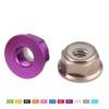M2M4M6M8 aleación de aluminio multicolor ultraligera tuerca de brida tapa de tornillo de brida con anillo de nylon tuerca de seguridad