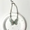 Collar Femenino Diseño de Nicho Sentido Ins Estilo Fresco Pedrería Doble Gargantilla Collar de Mariposa Joyería para el Cuello Correa para el Cuello
