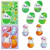 Gran Venta 6 Hojas/Paquete Pegatinas de Conejo y Huevo de Pascua de Dibujos Animados Pascua Huevo de Pascua Conejo Niños Rompecabezas DIY