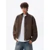 Chamarra bomber tie-dye con cuello alto para hombre, marca elegante y moderna para adolescentes, nueva chaqueta de cuero casual americana de primavera y otoño