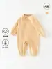 Algodón Suave de Primavera y Otoño Ropa Nueva para Bebé Mameluco de Manga Larga para Recién Nacido Unisex Elástico Traje de Gateo Clase A Ropa para Niños