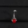 Joyería popular para piercing Joyería europea y americana no convencional Forma de serpiente Gotas de agua Circonita Anillo para el ombligo Uña para el ombligo roja Fábrica mayorista Venta directa