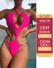 Procesamiento y Personalización de Traje de Baño Bikini Estampado Sexy Europeo y Americano para Mujer 2023 Exportación Aliexpress Traje de Baño Dividido Amazon