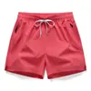 Shorts Esportivos para Homens e Mulheres, Shorts de Praia Finos de Seda Gelada para Corrida no Verão, Shorts Três Quartos Respiráveis de Secagem Rápida para Jovens e Pessoas de Meia-Idade