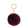 Llavero de aleación de zinc con forma de bola de pelo de conejo Rex de imitación de 8 cm, accesorio para colgar en el bolso de mujer.