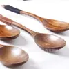Comercio electrónico transfronterizo estilo japonés línea de bobinado línea negra línea marrón pintura vieja cuchara de madera cuchara de nanmu cuchara cuchara para sopa
