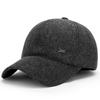 Chapéu de Inverno Masculino para Meia-idade e Idosos ao Ar Livre Espessado Quente Proteção para Orelhas à Prova de Frio Boné de Algodão Pai Avô Idoso Boné de Baseball