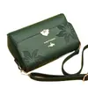 Bolso Pequeño Cuadrado de Cuero Genuino Repujado de Marca para Mujer 2024 Nuevo Bolso Cruzado Elegante Bolso para Madre de Mediana Edad y Mayor Bolso de Hombro de Piel de Vaca