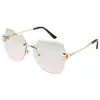 Nuevas Gafas de Sol para Dama Borde Irregular Cortado en Diamante Gafas Multideformables Retro para Exteriores Gafas de Sol con Protección UV