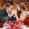 Artículos de Decoración para el Día de San Valentín Más Vendidos en Amazon, Adornos de Madera Hueca Rojos en Forma de Corazón para Crear Ambiente