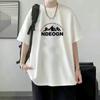 Verano Nueva Camiseta de Seda de Hielo a la Moda Suelta Estilo Hong Kong Estampada Cuello Redondo Manga Corta Camiseta Moda Femenina Combinable Camiseta Fresca