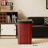 Cubo de basura grande de plástico con tapa abatible y doble asa transfronterizo para uso doméstico, papelera cuadrada para baño, papelera para sala de estar y cocina