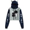 Europeo y Americano Nuevo Estilo Japonés Soldado Gigante Largo Impreso Casual Sudadera con Capucha Deportiva Holgada Suéter para Mujer Otoño En stock