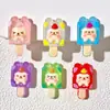 Desenho Fofo Gatinho Sorvete Acessórios de Resina Pacote de Material DIY para Capa de Celular Fivela de Sapato Chaveiro Presilha de Cabelo Pequena Faixa de Cabelo