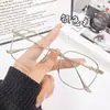 Novos Óculos de Receituário Coloridos da Moda para Homens com Armações Grandes de Metal, Óculos Klorin Anti-Luz Azul para Mulheres, Armações de Óculos Tendência