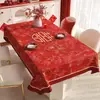 Mantel de Boda Impermeable y a Prueba de Aceite, No Lavable, Nuevo Modelo 2026, Mantel Festivo Rojo para Mesa de Café, Mantel para Ambiente de Compromiso y Recién Casados