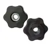 Carpintería Regla de Posicionamiento de Ángulo Recto de 90 Grados Tuerca de Tornillo de Mano Especial Flor de Ciruelo Perilla Sólida de Cabeza Hexagonal Agujero Pasante Mango de Cabeza de Goma