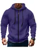 Moletom masculino com capuz, zíper, vários bolsos, emblema bordado, pulôver esportivo casual, primavera e outono