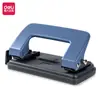 Perforadora Manual de Doble Agujero Deli para Papel A4, Perforadora de Agujeros Redondos para Carpeta, Clip de Encuadernación de 2 Agujeros para Estudiante