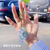 Colgante Hecho a Mano DIY de Uva que Cambia de Color Cuentas que Cambian de Color con Luz UV Bolsa Colgante para Coche Tejida Llavero Colgante Colgante para Teléfono Móvil