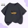 Camiseta de Moda Versátil de Manga Corta y Cuello Redondo para Niños, Stock Listo Transfronterizo, Algodón Puro, Estilo Coreano, Holgada, Moda Casual