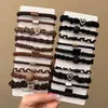 Elástico de Cabelo Maillard de Alta Qualidade para Mulheres, Corda de Cabelo Estilosa, Anel de Cabelo Elástico Durável Tendência