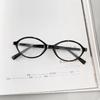 Gafas retro ovaladas de montura pequeña para mujer, miopía, cara pequeña, cara lisa, chica hogareña nerd Zhang Yuanying, mismo estampado de leopardo, color carey
