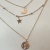 C023 Collar de mapa estelar de luna de moda estilo coreano temperamento simple cadena de clavícula de celebridad de TikTok cadena de hueso de serpiente joyería
