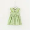 Ropa para Niños 2025 Verano Nuevo Vestidos de Niña a Cuadros Cuello de Muñeca Faldas para Niños Vestidos Peto para Bebé