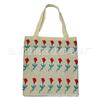 Ins bolso de lana estilo universitario japonés fresco y lindo bolso de hombro de moda simple bolso tejido de flor roja pequeña moda femenina