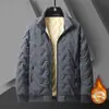 Casaco de Inverno Masculino de Veludo à Prova de Vento Acolchoado de Algodão Cashmere Solto e Versátil Tamanho Grande Jaqueta de Algodão Casaco Quente de Algodão
