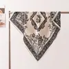 Bufanda de Seda Estilo Coreano con Acabado de Alta Gama, Bufanda Cuadrada con Patrón de Espiga, Bufanda Versátil y Elegante para el Cuello, Pañuelo para la Cabeza, Accesorio de Moda para Mujer, Bufanda a Juego para la Cintura
