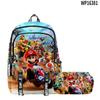 Mario Kart World Mario Kart World Hermanos Mochila Escolar Mochila Hombro Estuche de Lápices de Doble Capa Juego de Dos Piezas