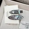 Pinza de Pato de Aleación Ovalada a Cuadros con Pedrería en Forma de Corazón de Lujo Ligero Coreano Exquisito Versátil Pasador para Flequillo Dulce Fresco Accesorio para el Cabello