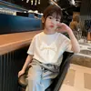 Camiseta de Manga Corta para Niña 2026 Nuevo Estilo para Niños Mayores, Camiseta de Algodón Puro con Dibujos, Holgada para el Verano, Top para Bebé, Camiseta de Moda para el Verano