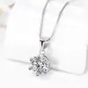 Joyería de Plata Transfronteriza Plata de Ley S925 Colgante con Incrustaciones de Seis Garras Diseño de Nicho Moda Cadena para Clavícula con Circonita Joyería de Exportación