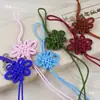 Nudo Doble Línea Nudo Largo Nudo Ping An Seda de Hielo Rayón Borla Fleco Flecos Joyería Accesorios Hechos a Mano Nudo