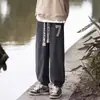 Pantalones de Marca Americana de Moda para Hombre, Primavera y Otoño Nuevos Joggers Deportivos Versátiles Holgados, Pantalones Largos Casuales con Puño para Jóvenes