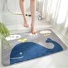 Alfombrilla absorbente de agua para inodoro, alfombrilla antideslizante para el hogar, alfombrilla para el pie, alfombrilla para la puerta del baño, alfombra de dibujos animados