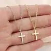 Ins Xiaohongshu Mesmo Estilo Brilhante Colar Cruz Pingente Luxo Acessível High-End Elegante Simples Corrente da Clavícula Joia
