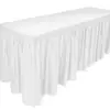 Mantel Desechable Impermeable a Prueba de Aceite de Plástico PE Rosa Azul Falda de Mesa Suministros de Decoración para Hotel Boda Fiesta
