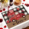 Amazon Transfronterizo Manteles del Día de San Valentín Manteles de Gnomo Flor de Amor del Día de la Madre Decoración de Mesa de Comedor Sala de Estar