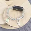 Correa de Reloj Estilo Cable de Teléfono Blanco Brillante de Alta Apariencia Adecuada para Pulseras Xiaomi Mi Band 8/9Nfcpro y Huawei 8/9/10