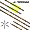 Flecha de Ballesta Mixta de Carbono Camuflaje 16-22 pulgadas Mixta de Carbono para Tiro con Arco, Diámetro 8.8mm, Diámetro Exterior 4 pulgadas Plumas de Goma