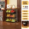 Prateleira de armazenamento para cozinha, carrinho pequeno, autoportante, multicamadas, móvel, multifuncional, para armazenar frutas e vegetais, e como prateleira de armazenamento geral