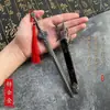 Armas frias antigas populares em áreas cênicas: Espada dos Três Reinos de 22cm com bainha, modelo de arma de metal, ornamento de mesa para coleção
